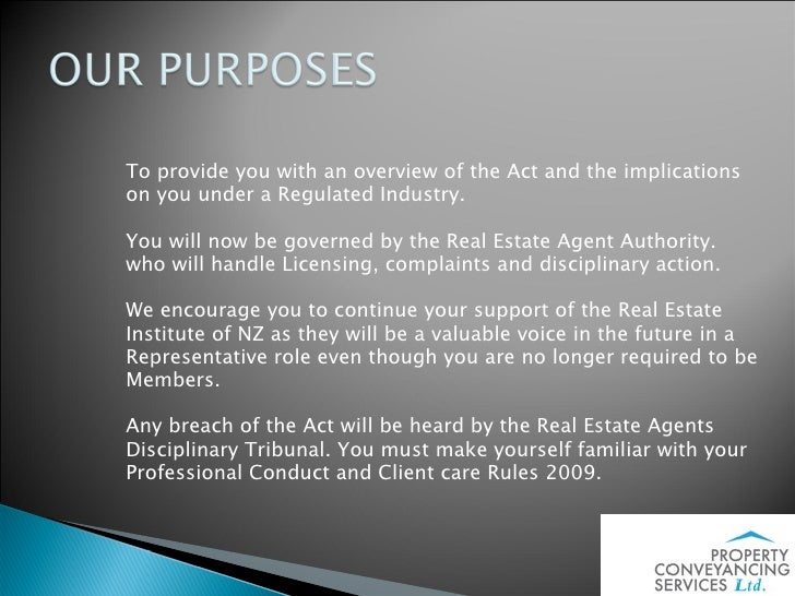 Real Estate Agents Act 2008 In Plain English