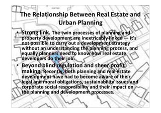 Real Estate and Urban Planning | PDF