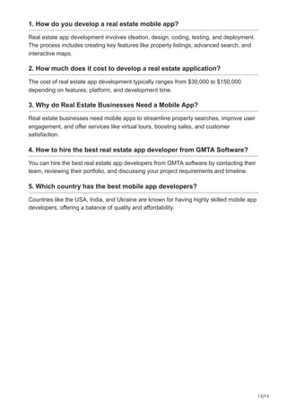 Best Real Estate App Development Guide | PDF