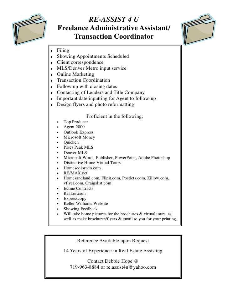 real estate assist flyer transaction coordinator flyer