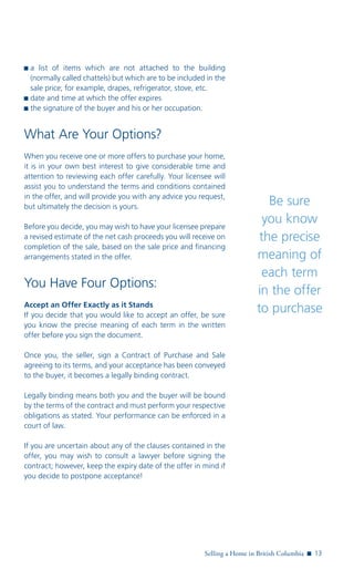 Real estate council of bc guide to selling | PDF