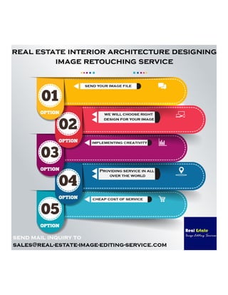 Real estate interior architecture designing image retouching service