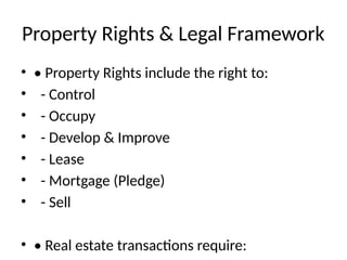 Fundamental Legal Concepts in Real Estate Investment and Property ...