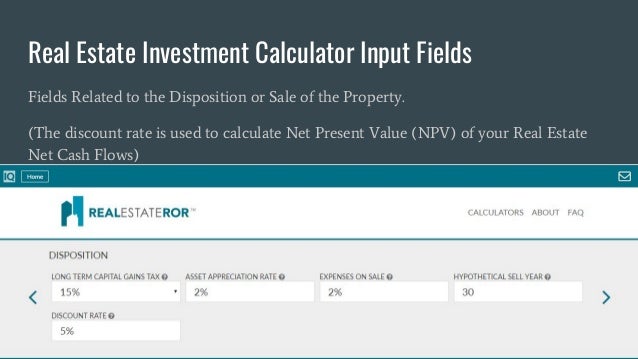 real estate investment calculator rental property calculator