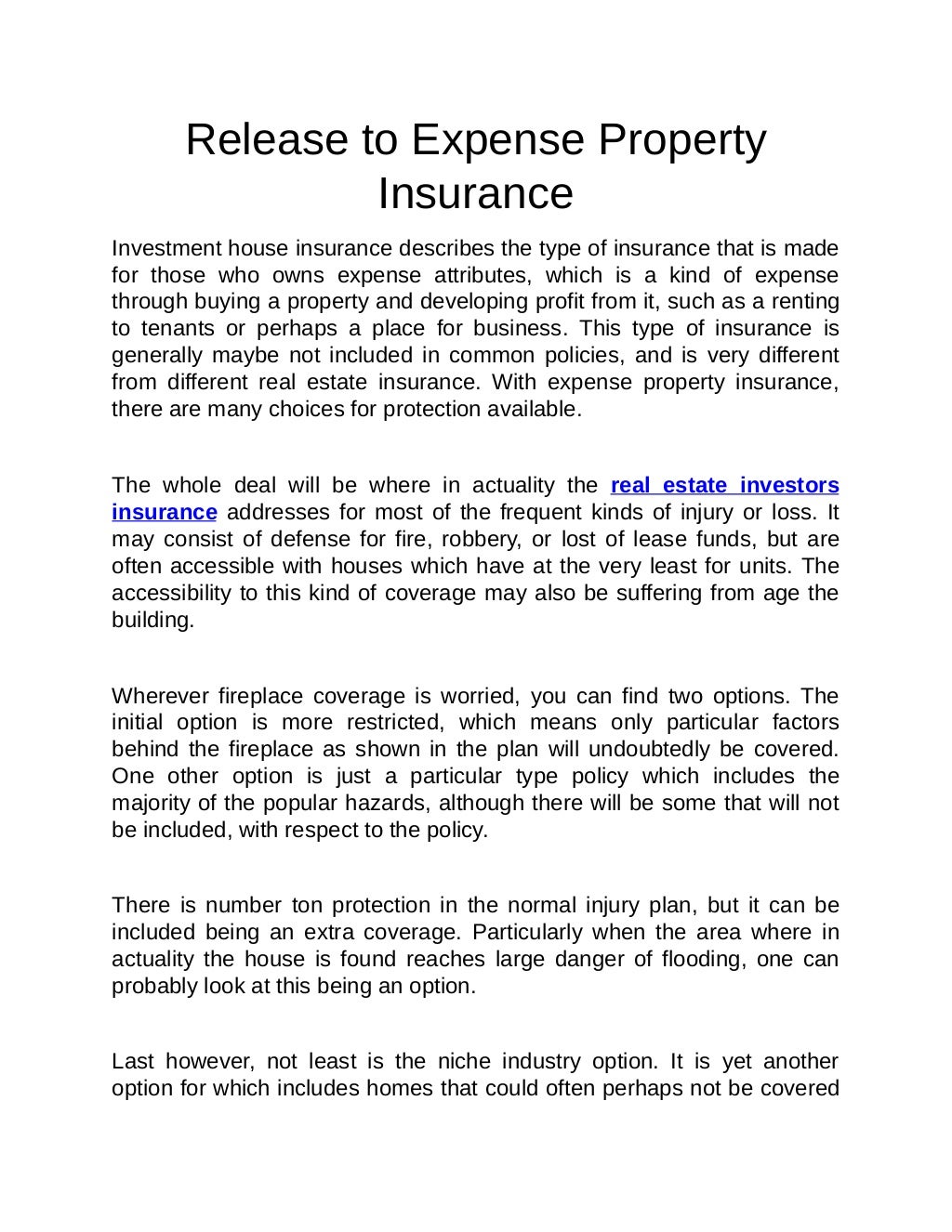 real estate investors insurance