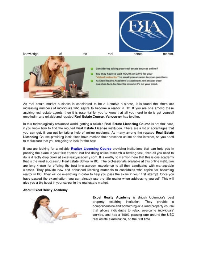 Real estate license in bc