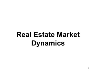 Real Estate Market Dynamics 1 