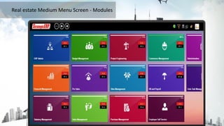 Real estate Medium Menu Screen - Modules
Pre Sales
 