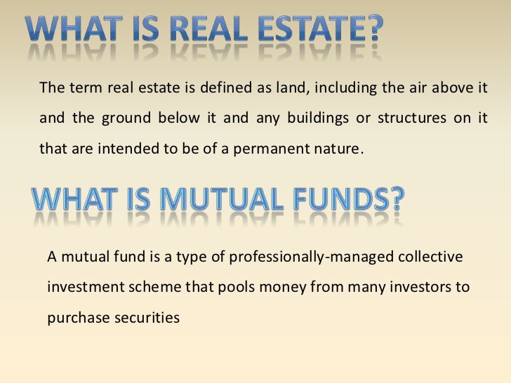 Real estate mutual funds