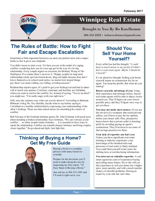 real estate newsletter