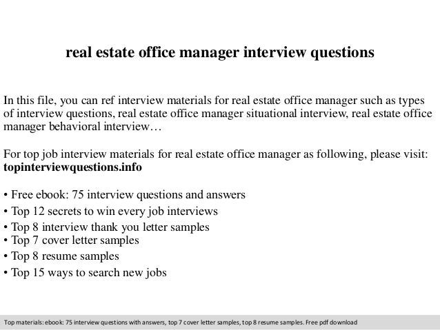 interview questions office manager