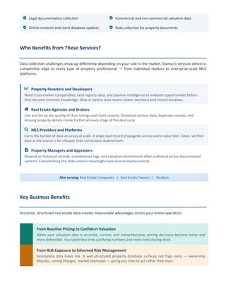 Real Estate Property Data Collection - Damco Solutions | PDF