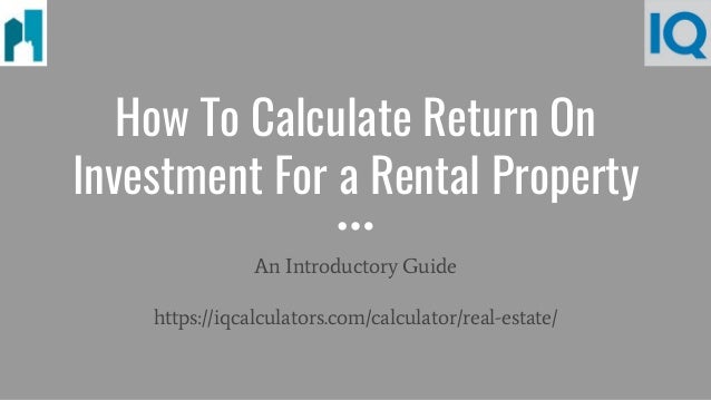 rental property return on investment