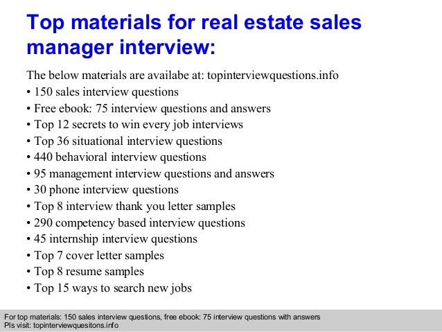 sales manager interview questions