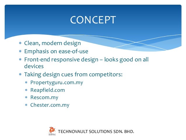 real estate website presentation