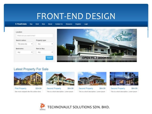 real estate website presentation