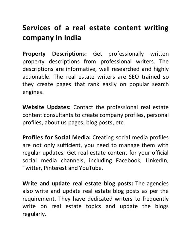essay writing topics on real estate
