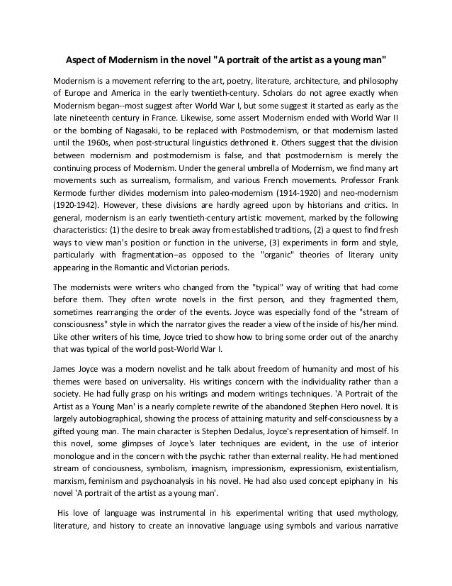 a portrait of the artist as a young man essay