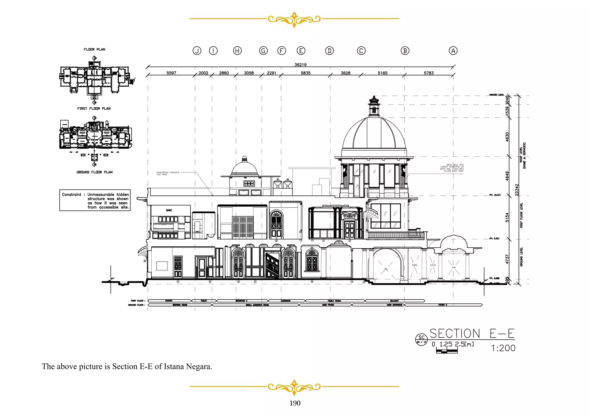 190
The above picture is Section E-E of Istana Negara.
 