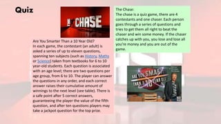Gameshow Subgenres | PPTX