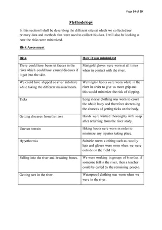 A* full marks GCSE geography coursework (rivers) | DOCX