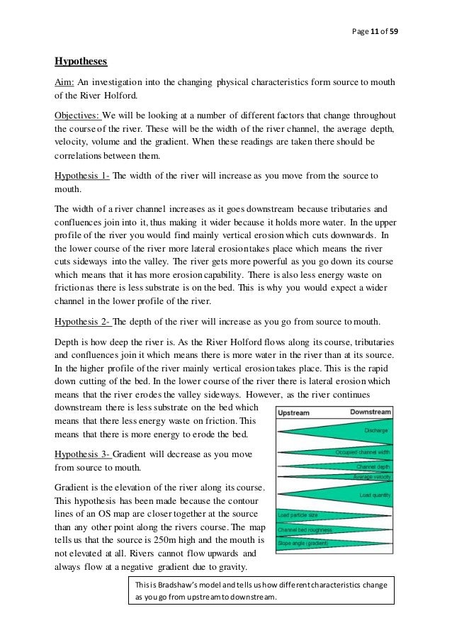 Gcse geography coursework hypothesis