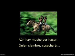 Aún hay mucho por hacer. Quien siembre, cosechará... 