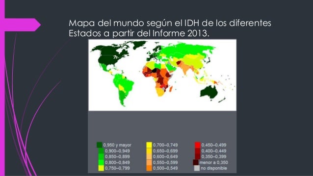 Paises desarrollados y subdesarrollados.