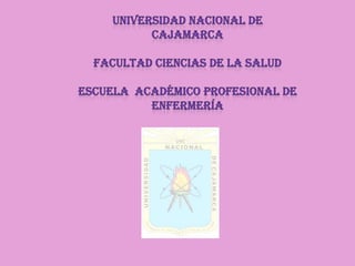 Universidad nacional de Cajamarca Facultadciencias de la salud  Escuela  académico profesional de enfermería 