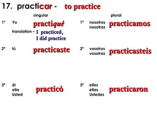 Practicar Indicative Realidades 2 capitulo_2_b_conjugations_el_preterito_the_preterite_study ...