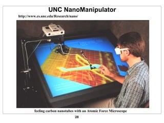 UNC NanoManipulator http:// www.cs.unc.edu/Research/nano / feeling carbon nanotubes with an Atomic Force Microscope 