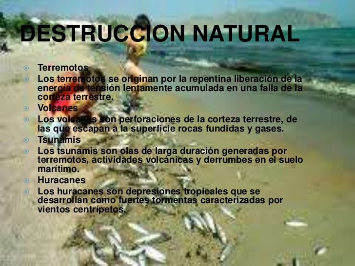 AMENAZAS Y DESTRUCCION DE LA NATURALEZA Y LA VIDA