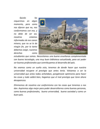 Realidad universitaria