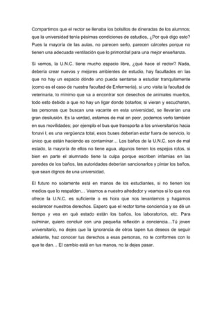 Realidad universitaria