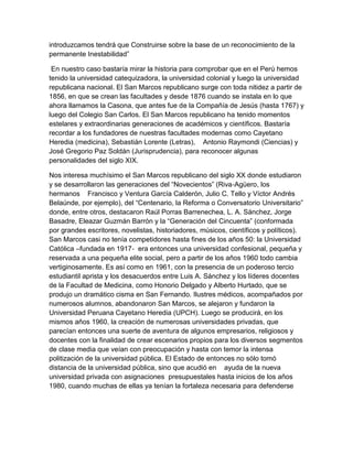 Realidad universitaria en el peru