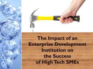 The Impact of an
Enterprise Development
      Institution on
       the Success
   of High Tech SMEs
 