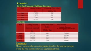 Real income (deflated income) | PPTX