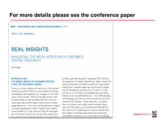 For more details please see the conference paper




                          35
 