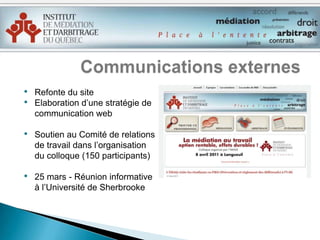 Liaison des 11 comités