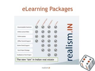 eLearning Packages<br />The new ‘ism’ in Indian real estate<br />