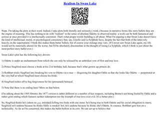 Realism In Swan Lake | PPT