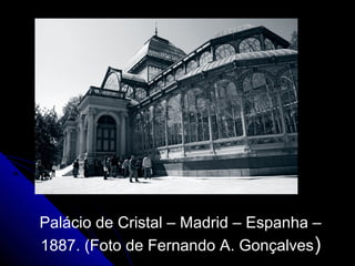 Palácio de Cristal – Madrid – Espanha –
1887. (Foto de Fernando A. Gonçalves)
 