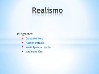 Integrantes:
 Diana Montero
 Natalia Petzold
 María Ignacia Loyola
 Macarena Oro
 