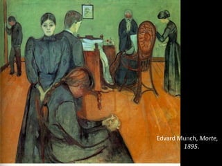 Edvard Munch, Morte,
1895.
Imagem:EdvardMunch/bytheDeathbed,1893/MunchMuseet/
https://sgtr.wordpress.com/2011/04/01/edvard-munch-by-the-deathbed-
fever-1915/
 