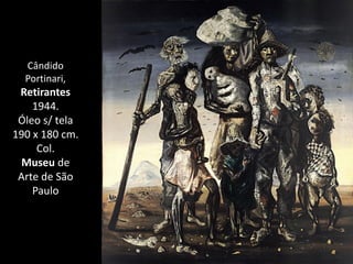 Cândido
Portinari,
Retirantes
1944.
Óleo s/ tela
190 x 180 cm.
Col.
Museu de
Arte de São
Paulo
 