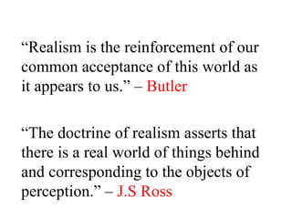 REALISM AND EDUCATION | PPTX