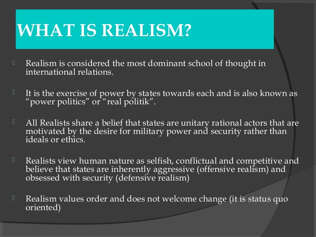 Realism Theory of IR