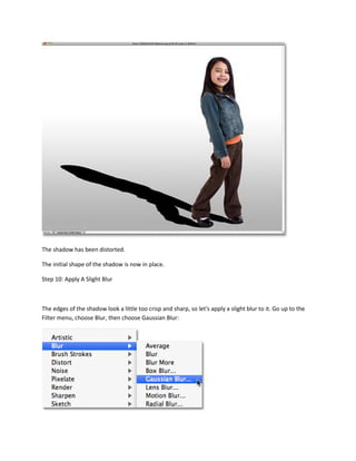 Realistic cast shadow effect in photoshop | PDF