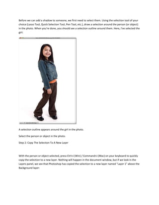 Realistic cast shadow effect in photoshop | PDF