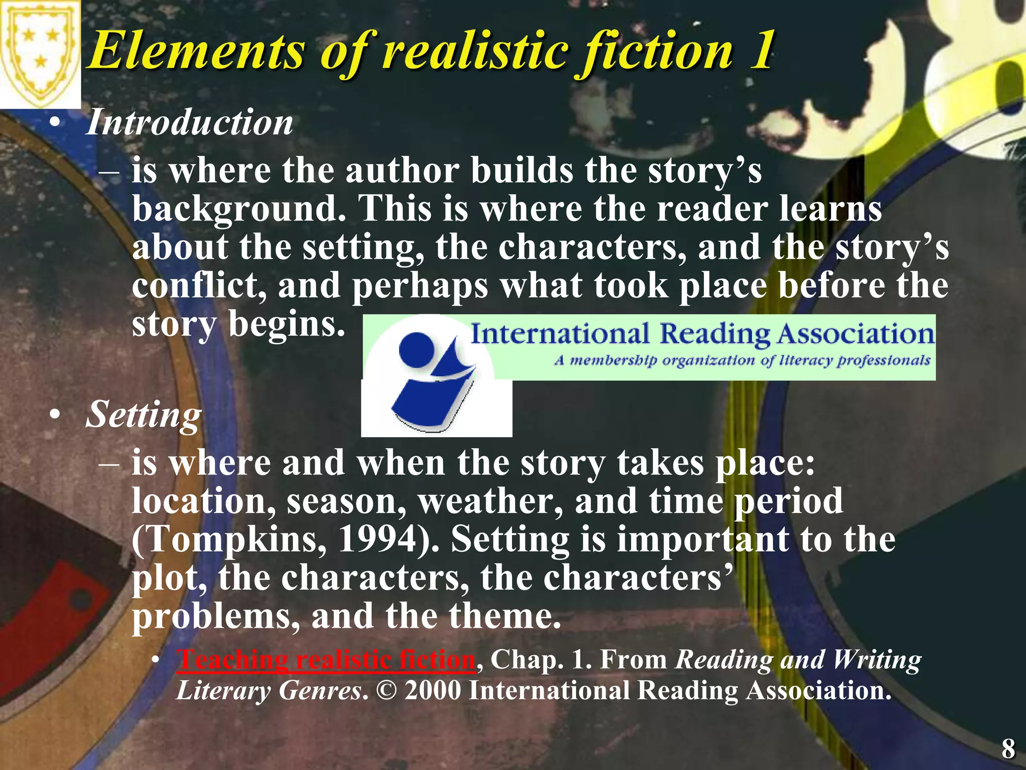 Realistic Fiction 2007 version | PPTX